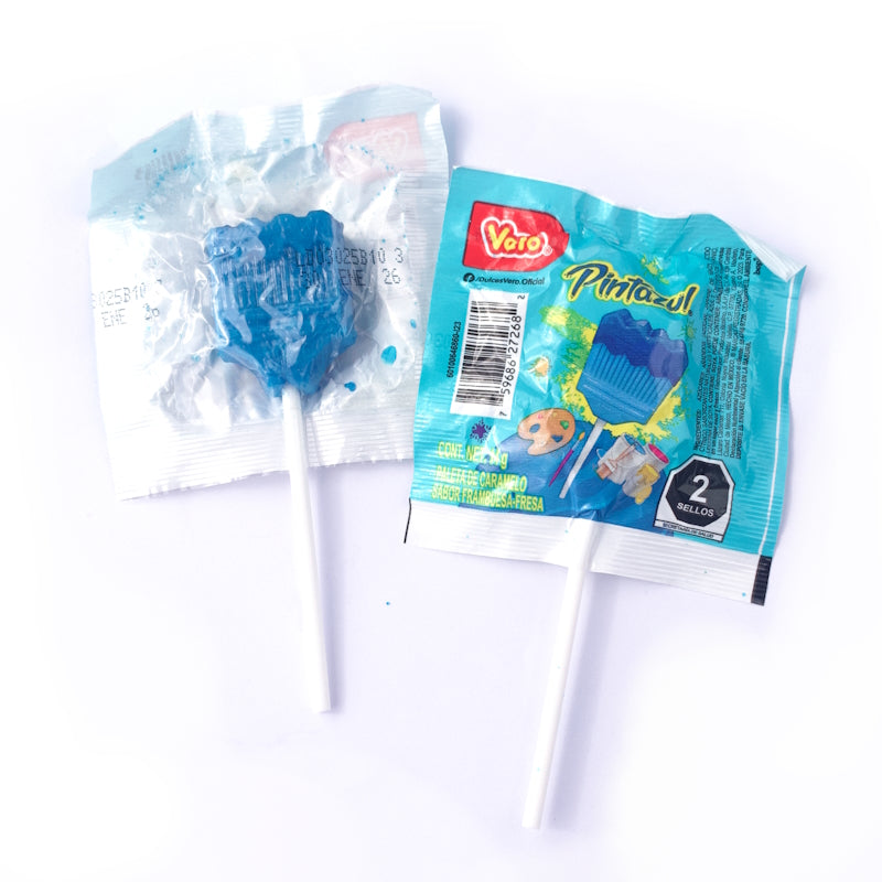 Blue Paintbrush Lollipop