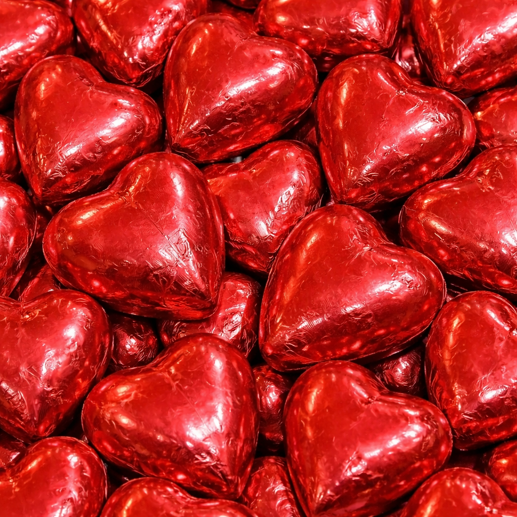Chocolate Hearts - Red