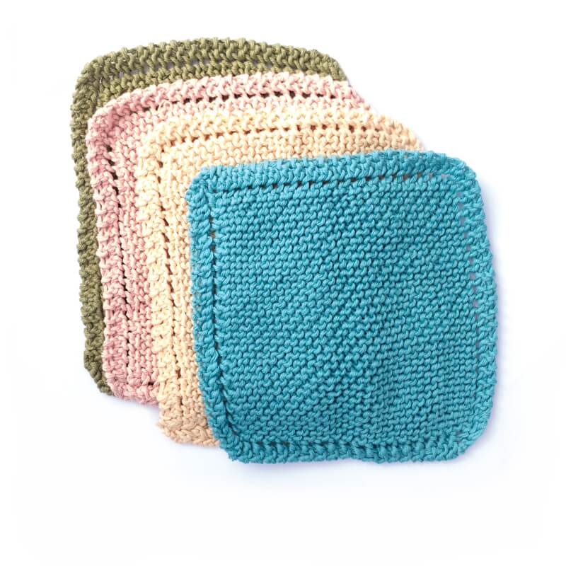 Hand Knitted Dish Cloths in various colours