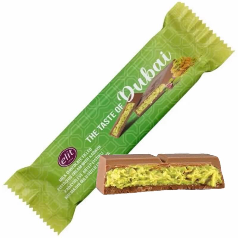 A bar of Dubai Chocolate