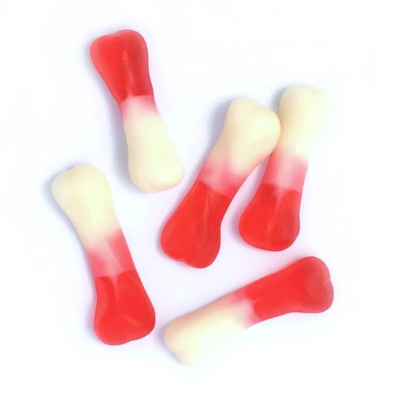 Bone shaped gummy lollies