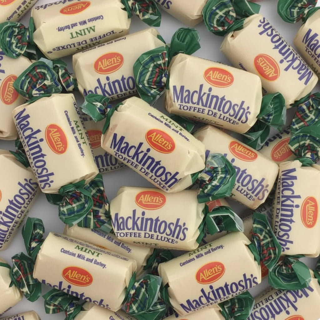 Mint Mackintosh's Toffees stacked in a pile