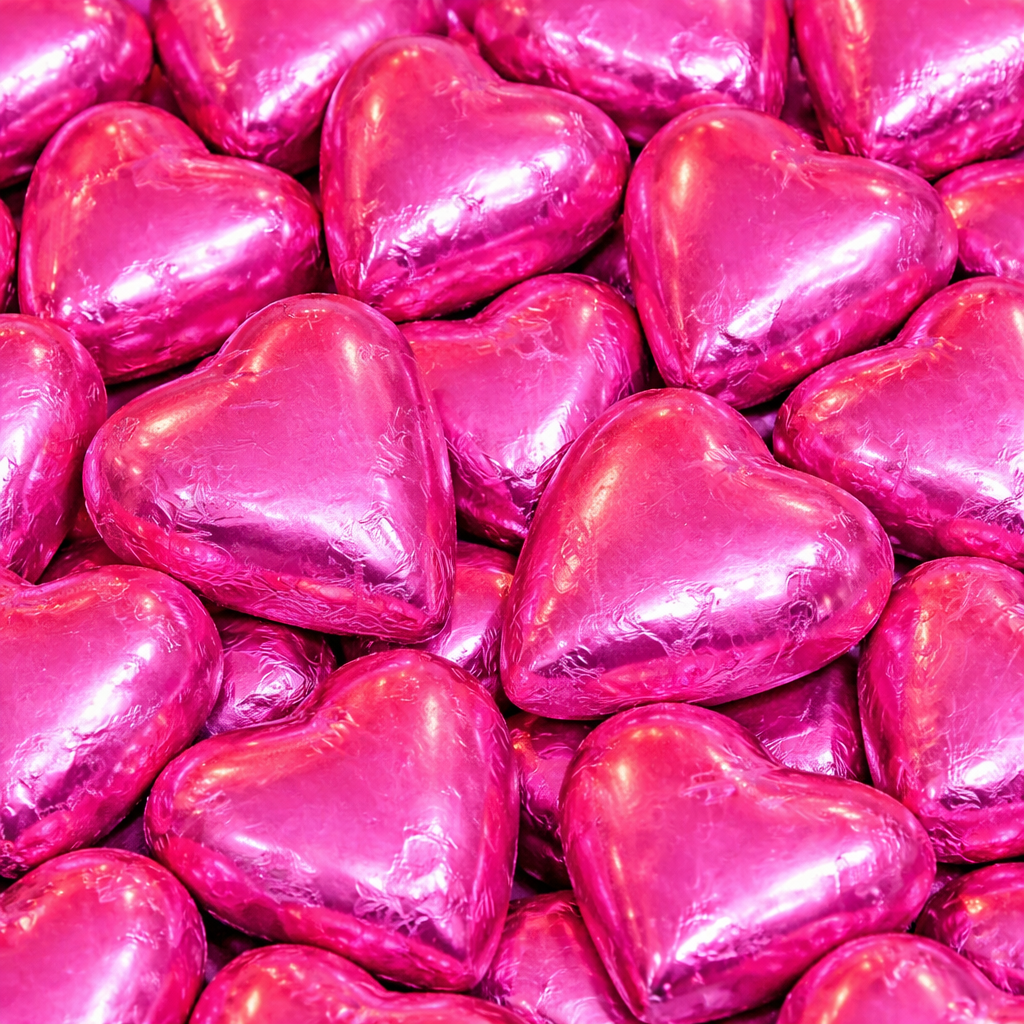 Chocolate Hearts - Hot Pink