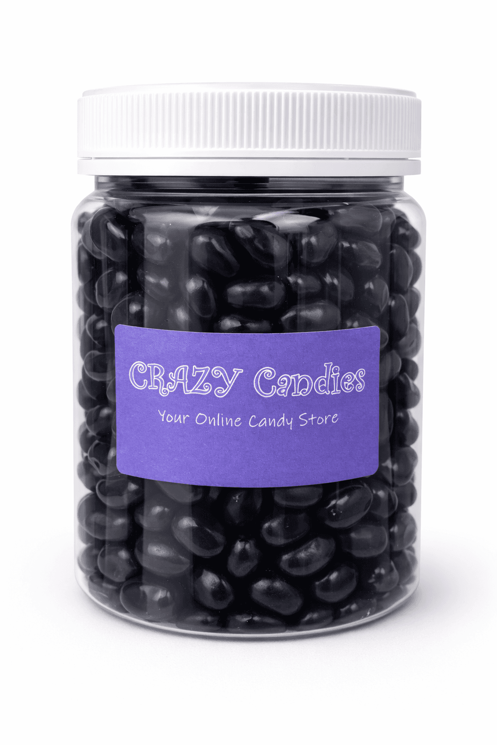 Black Jelly Beans Candy Jar