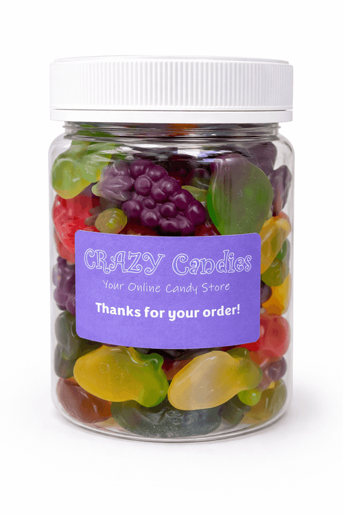 Licorice Sparkles - Mayceys Sour Fruit Mix Candy Jar - High-quality candy