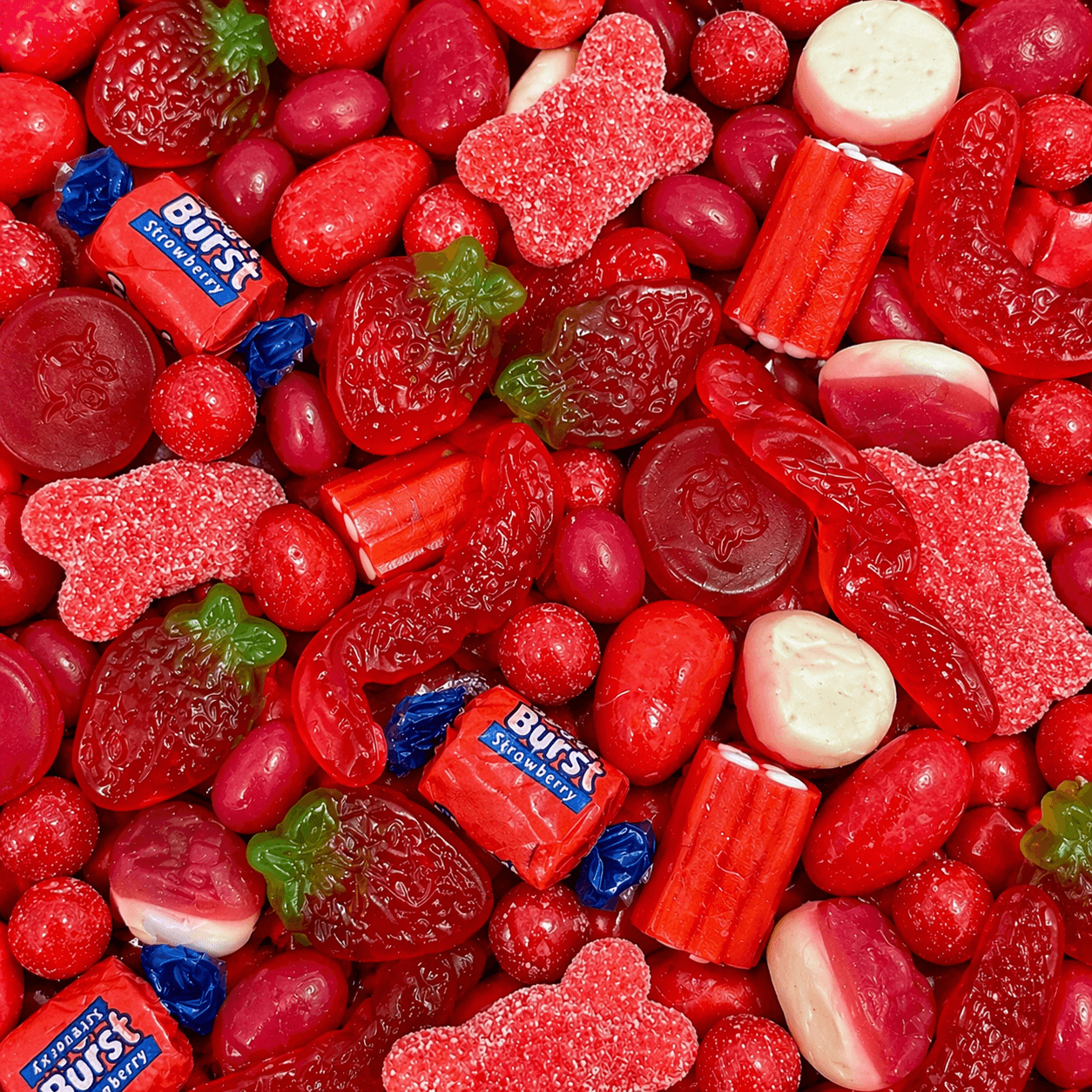 Red Mix Candy Pouch 400g – Assorted Green Lollies | Crazy Candies