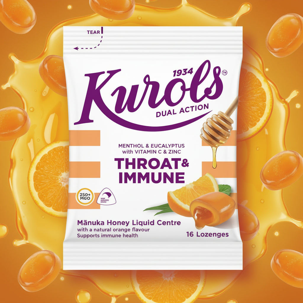 Kurols Dual Action Throat Lozenges