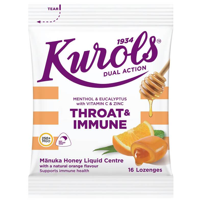 Kurols Dual Action Throat & Immune Lozenges