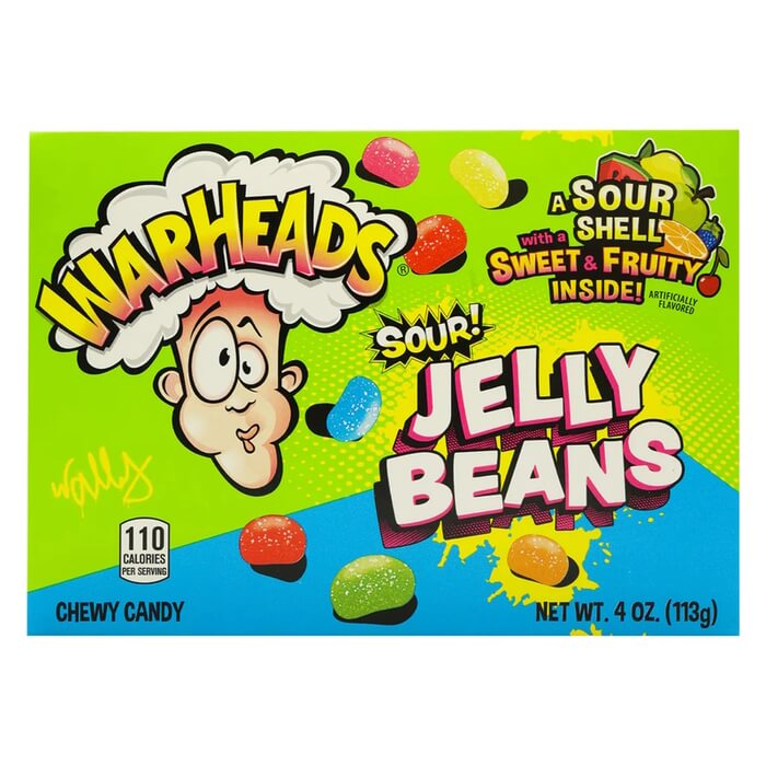 Warheads Sour Jelly Beans Theatre Box (113 g.)