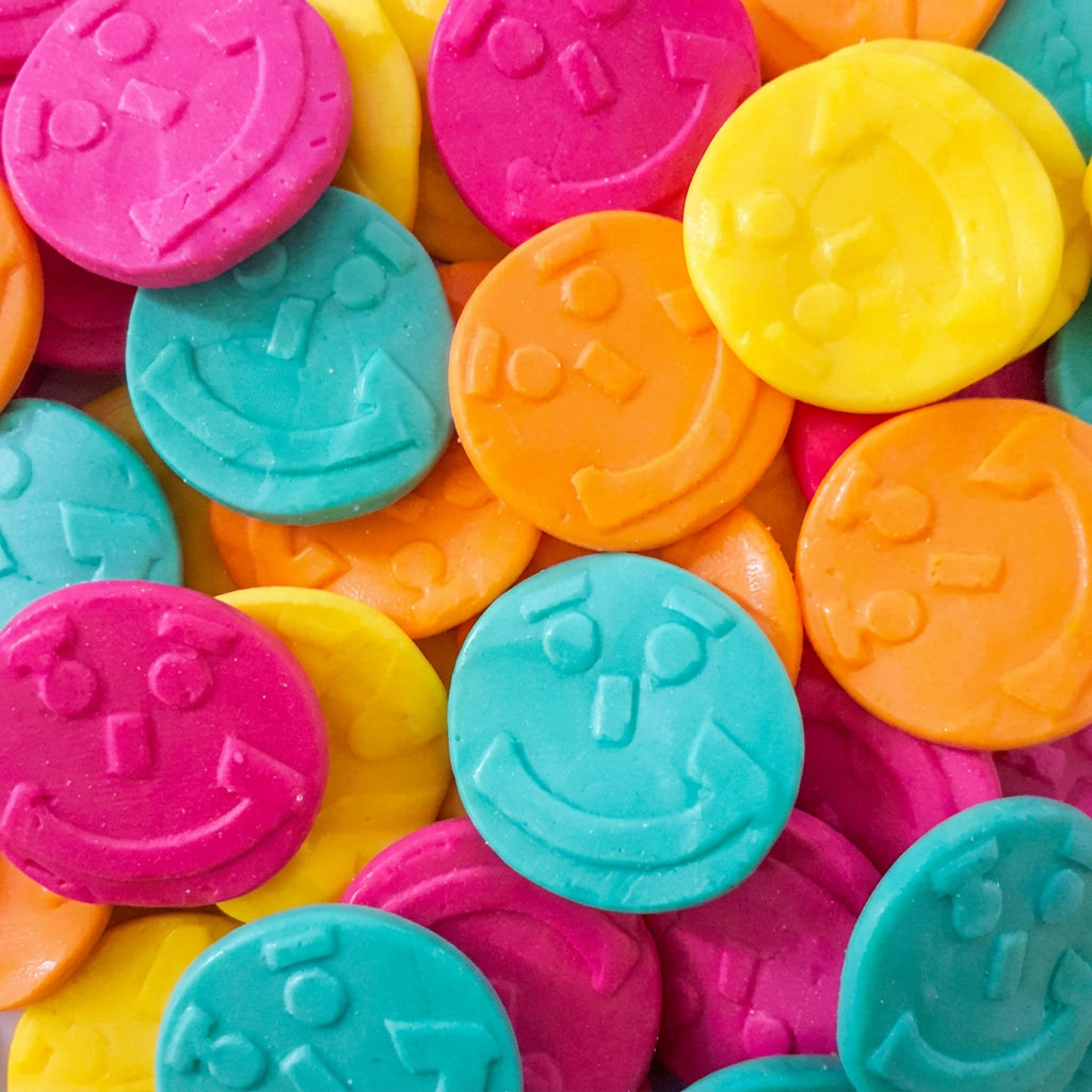 Rainbow Faces happy face gummies