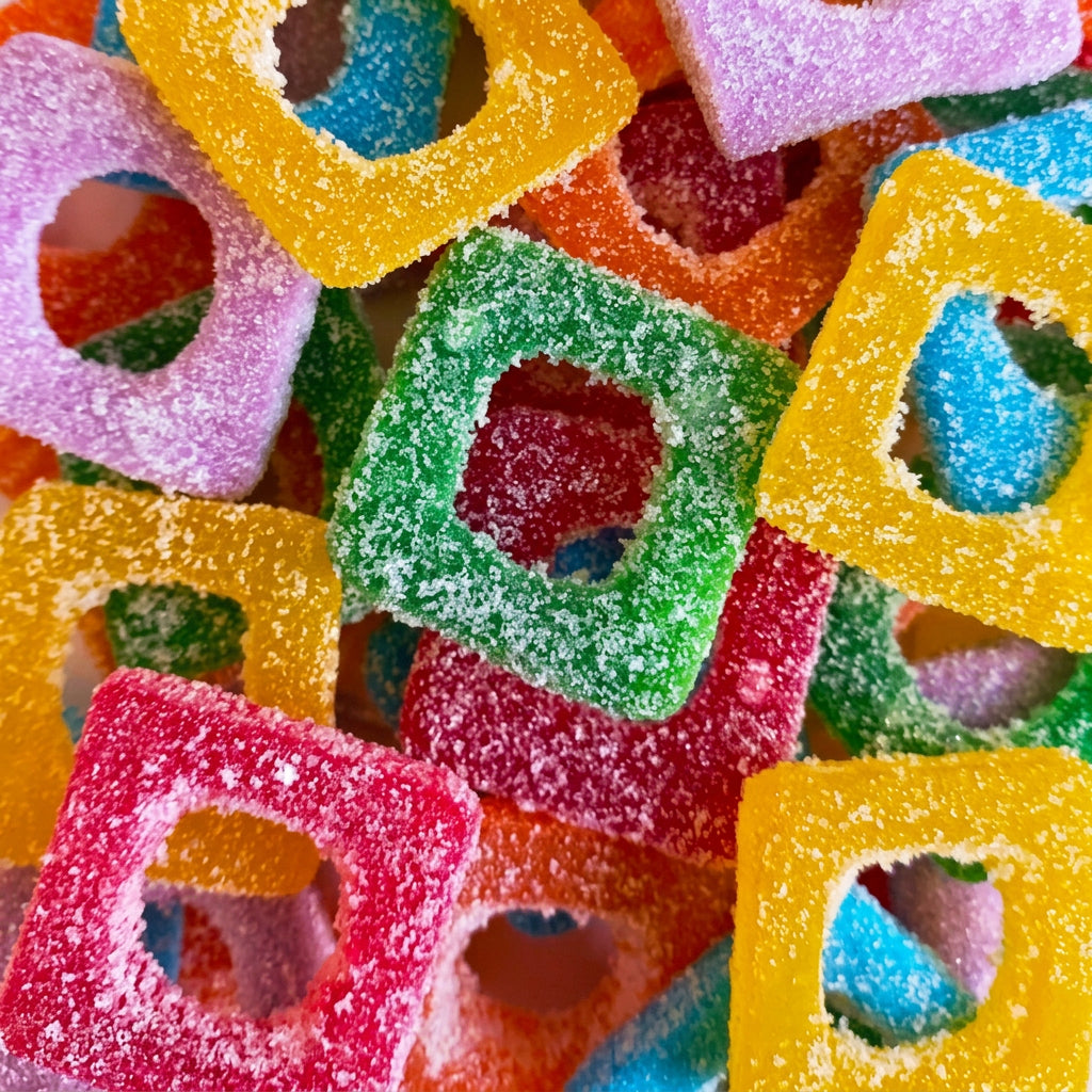 Rainbow Sour Squares