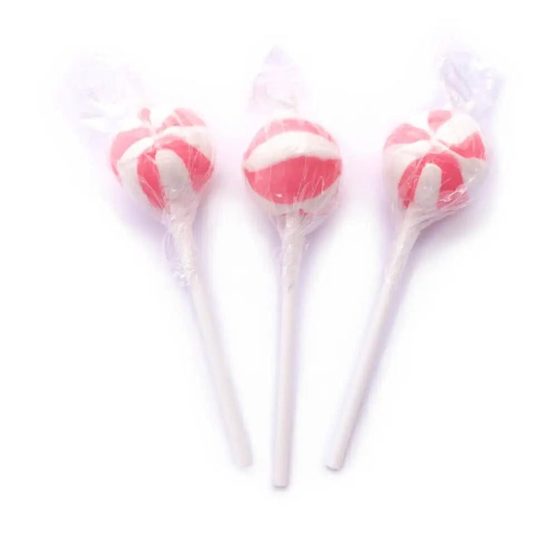 Pink Stripe Ball Lollipops