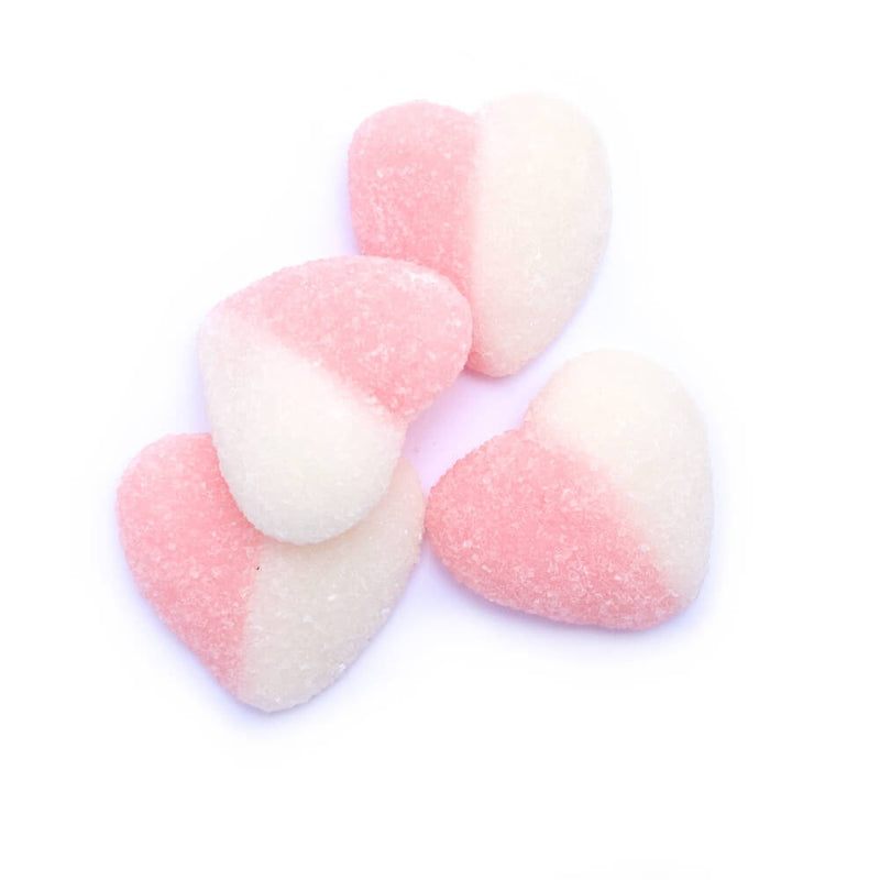 Pink and White Gummy Hearts - 100 g. (Pick n Mix)