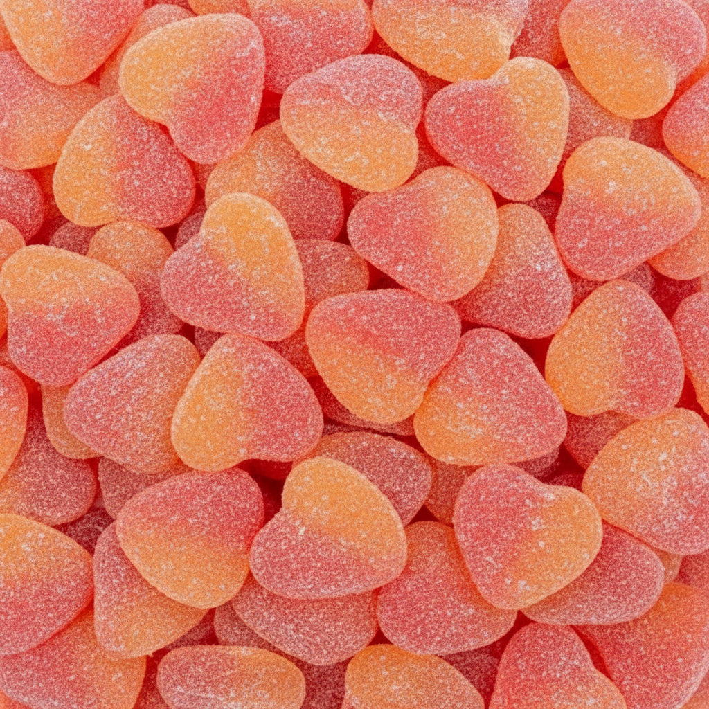 Sour Peach Hearts Gummies