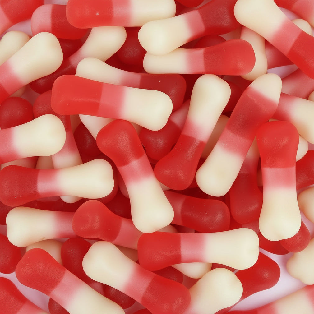 Bone shaped gummy lollies