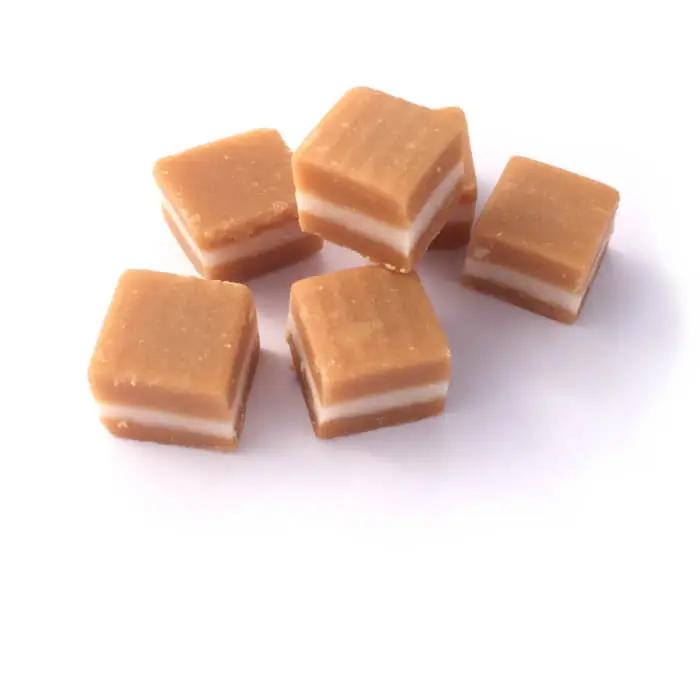 A few pieces of jersey caramel fudge sweets