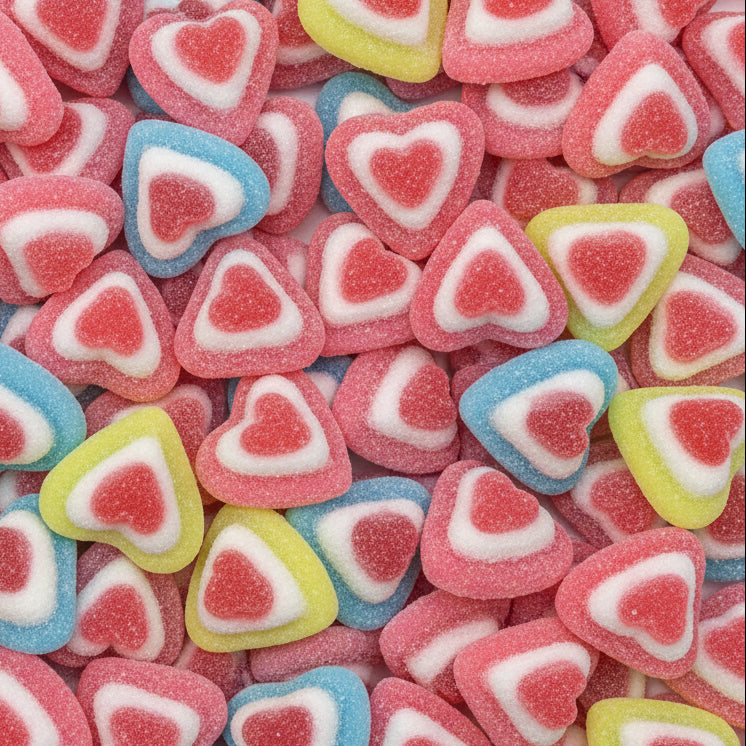 Triple Hearts Sugared